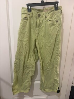 Christopher Blue Size 6 Green Cotton Stretch Cropped Pants Capris